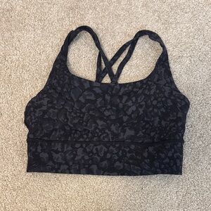 Lululemon Athletica Black Patterned Sports Bra
